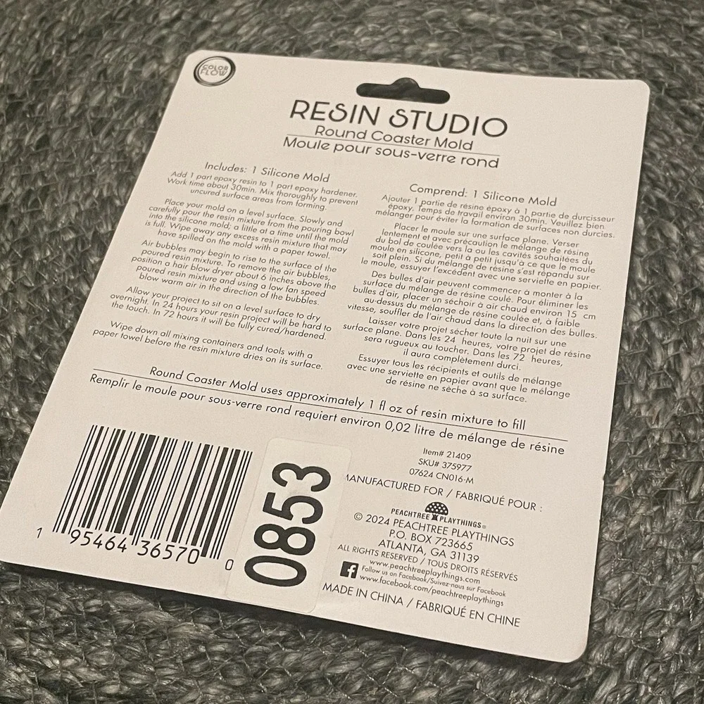 ✅1X ❗️Resin Studio Round Coaster Silicone Mold for Epoxy Resin Art  #️⃣0851-53
